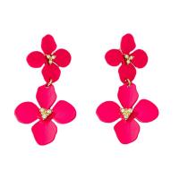 Zinc Alloy Rhinestone Drop Earring, fashion jewelry & for woman & with rhinestone 