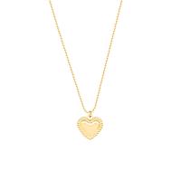 Titanium Steel Jewelry Necklace, Heart, Vacuum Ion Plating & for woman, golden, 15mm 