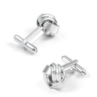 Brass Cufflinks, silver color plated, for man, silver color 