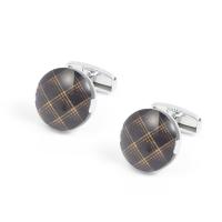 Zinc Alloy Cufflinks, Round, silver color plated, for man & enamel, silver color 