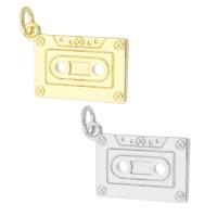 Brass Jewelry Pendants, cassette, plated, DIY Approx 3mm 