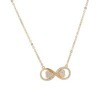 Cubic Zircon Micro Pave Brass Necklace, Heart, plated, micro pave cubic zirconia & for woman & hollow Approx 16 Inch 