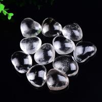 Clear Quartz Decoration, Heart, natural, for home and office 
