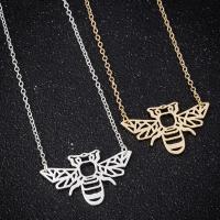 Stainless Steel Jewelry Necklace, 304 Stainless Steel, Bee, Vacuum Ion Plating, fashion jewelry & for woman cm 