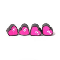 Polymer Clay Jewelry Beads, Heart, DIY, pink Approx 