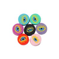 Polymer Clay Jewelry Beads, Flat Round, DIY, mixed colors Approx 