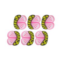 Polymer Clay Jewelry Beads, Butterfly, DIY, pink Approx 