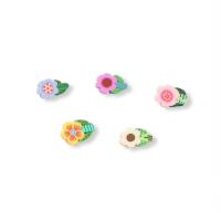 Flower Polymer Clay Beads, DIY Approx 