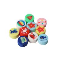 Polymer Clay Jewelry Beads, Flat Round, DIY, mixed colors, 10mm, Approx 