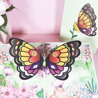 Paper 3D Greeting Card, Butterfly, handmade, Foldable & 3D effect 