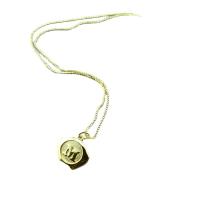 Brass Jewelry Necklace, gold color plated, fashion jewelry Approx 19.68 Inch 