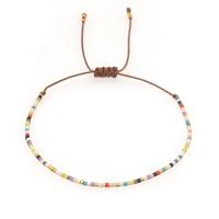 Glass Seed Beads Bracelets, Seedbead, polished, fashion jewelry & for woman, multi-colored, 280mm 