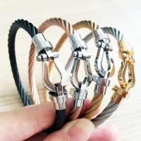 Stainless Steel Bangle, 316L Stainless Steel, Vacuum Ion Plating, fashion jewelry & Unisex Approx 6.3-8.3 Inch 
