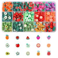 DIY Jewelry Finding Kit, Polymer Clay, with Plastic Box & Elastic Thread, mixed colors 