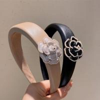 Hair Bands, PU Leather, with Plastic Pearl, fashion jewelry & for woman 