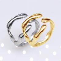 acero inoxidable 304 Anillo de dedo Cuff, Recubrimiento iónico al vacío, Joyería & para mujer, más colores para la opción, 16mm, Vendido por UD