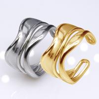 acero inoxidable 304 Anillo de dedo Cuff, Recubrimiento iónico al vacío, Joyería & para mujer, más colores para la opción, 13mm, Vendido por UD