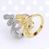 304 Edelstahl Open -Finger-Ring, Schlange, Vakuum-Ionen-Beschichtung, Modeschmuck & unisex & einstellbar, keine, 24mm, verkauft von PC