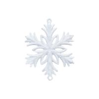 Fashion Plastic Pendants, Snowflake, DIY white 