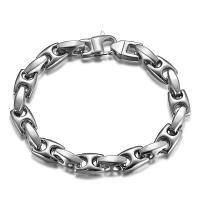 Titanium Steel Bracelet & Bangle, platinum plated, fashion jewelry & punk style 