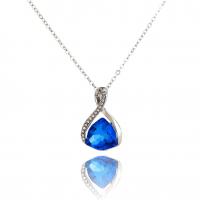 Crystal Zinc Alloy Necklace, with Crystal, Heart, platinum color plated, for woman & with rhinestone Approx 16 Inch 