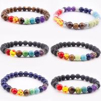 Gemstone Bracelets, Round, Unisex Approx 7 Inch 