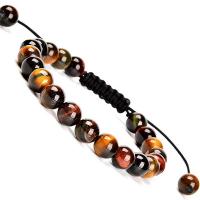 Gemstone Bracelets, with Polyester Cord, Round & Unisex Approx 7-9 Inch 