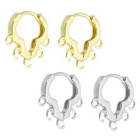Brass Hoop Earring Components, plated, DIY & for woman 