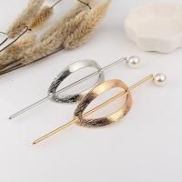 Hair Stick, Zinc Alloy, with Plastic Pearl, plated, for woman 