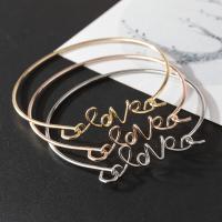 Zinc Alloy Cuff Bangle, plated, fashion jewelry & for woman Inner Approx 65mm 