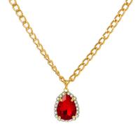 Zinc Alloy Cubic Zirconia Necklace, plated, fashion jewelry & micro pave cubic zirconia & for woman cm 