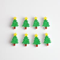 Schima Superba Декоративные украшения, Рождественская елка, зеленый, 25mm, Приблизительно 100ПК/сумка, продается сумка