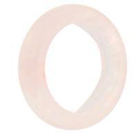 Quartz Finger Ring, Rose Quartz, Donut, fashion jewelry, pink, 6mm, US Ring 