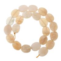 Natural Moonstone Beads, Orange Moonstone, Flat Oval, DIY Approx 15.5 Inch 