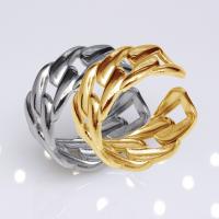 acero inoxidable 304 Anillo de dedo Cuff, Recubrimiento iónico al vacío, Joyería & para mujer, más colores para la opción, 10mm, Vendido por UD