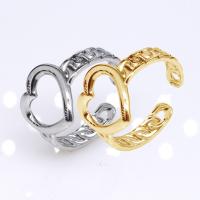 304 Edelstahl Open -Finger-Ring, Herz, Vakuum-Ionen-Beschichtung, Modeschmuck & unisex, keine, 12mm, verkauft von PC