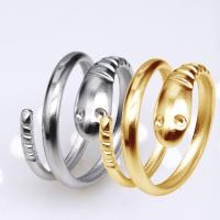 304 Stainless Steel Open Finger Ring, Snake, Vacuum Ion Plating, fashion jewelry & for woman 14mm 