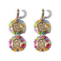 Crystal Jewelry Earring, Zinc Alloy, with Crystal, plated, fashion jewelry & for woman 