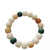 Bodhi Root Buddhist Beads Bracelet, Round, polished, fashion jewelry & Unisex mixed colors 