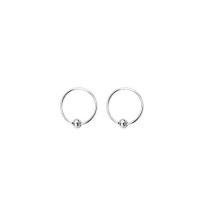 Sterling Silver Huggie Hoop Earring, 925 Sterling Silver, Donut & for woman, silver color 