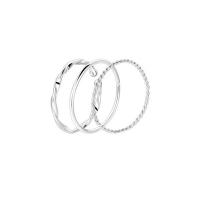 925 Sterling Silver Cuff Finger Ring, Donut, Adjustable & for woman, silver color 