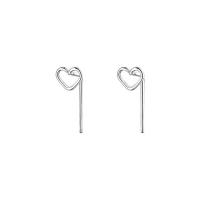 Sterling Silver Stud Earring, argent sterling 925, coeur, Placage, pour femme & creux, plus de couleurs à choisir Vendu par paire