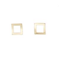 Brass Square Buckle, gold color plated, hollow 