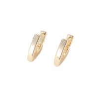 Brass Huggie Hoop Earring, gold color plated & micro pave cubic zirconia & for woman 