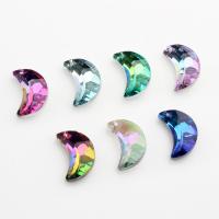 joyas de colgante de cristal de corazón, Luna, pulido, Bricolaje & facetas, más colores para la opción, 20x12mm, Vendido por UD