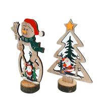 Holz Weihnachtsdekoration Ornamente, handgemacht, Weihnachts-Design & verschiedene Stile für Wahl, gemischte Farben, verkauft von PC