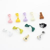 Zink Legierung Klipp Ohrring Komponente, Zinklegierung, Herz, plattiert, DIY & mit Bemaltung, keine, 11x10mm, verkauft von PC