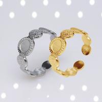 acero inoxidable 304 Anillo de dedo abierto, Recubrimiento iónico al vacío, Joyería & para mujer, más colores para la opción, 8mm, Vendido por UD