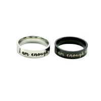 Titanium Steel Finger Ring, Donut, Vacuum Ion Plating, fashion jewelry US Ring 