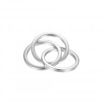 Sterling Silver Linking Ring, 925 Sterling Silver, plated, three layers 10.8mm 